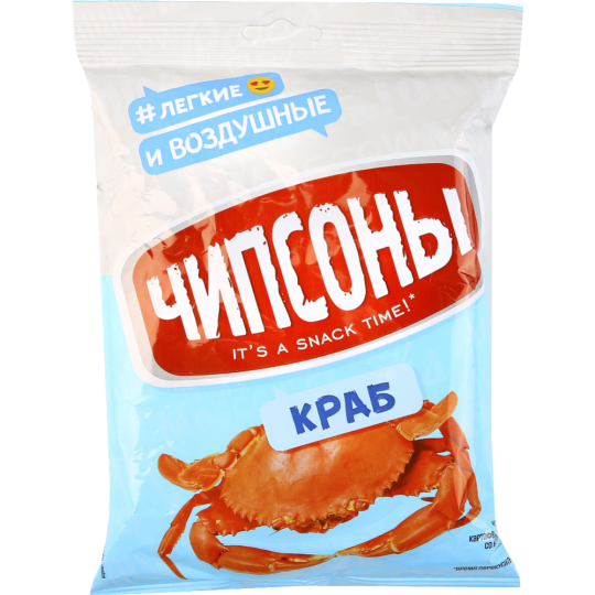 Чипсы воздушные «Чипсоны Краб» со вкусом краба, 40 г