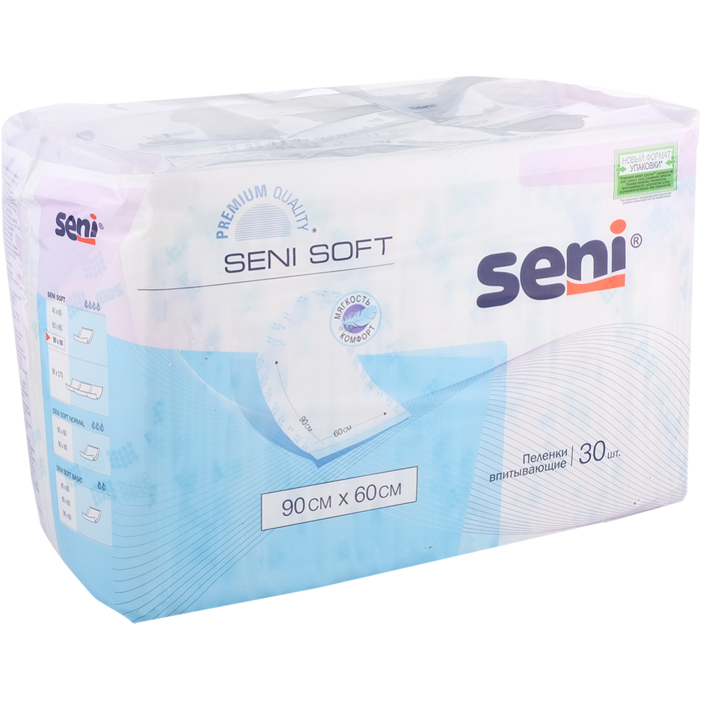 Пеленки гигиенические «Seni» Soft, 30 шт, 90х60 см