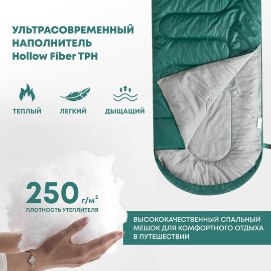 Спальный мешок RSP Lager 250 R (220*75 см., молния справа)