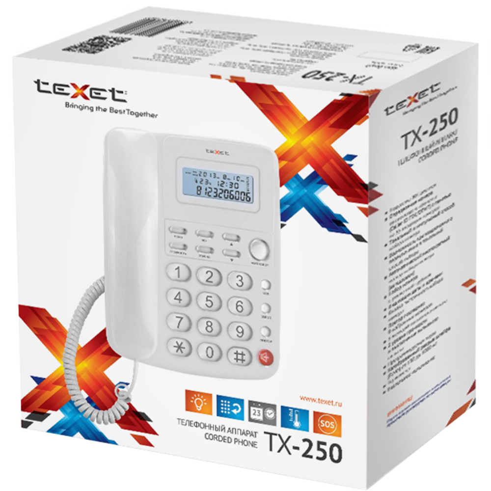 Телефонный аппарат «TEXET» TX-250.
