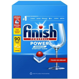 Таблетки для посудомоечных машин «Finish» Powerball Power Essential, лимон, 90 шт