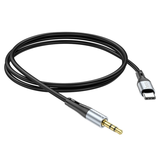 Кабель HOCO UPA22 AUX Jack 3.5 - Type-C 1m черный