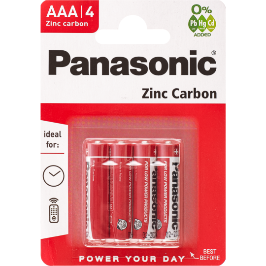 Элемент питания «Panasonic» Zinc carbon, ААA R03/4BP