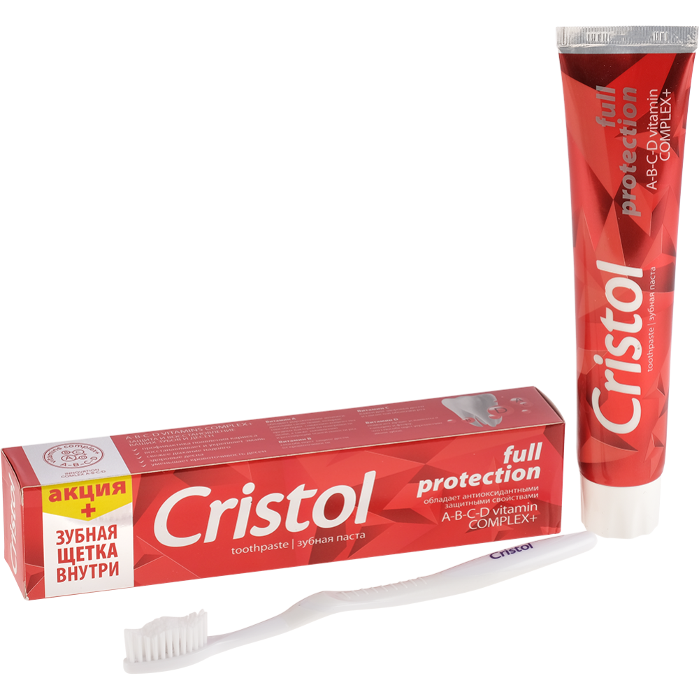 Набор для ги­ги­е­ны по­ло­сти рта «Cristal» Full Protection, 130 г