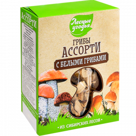 Гриб­ное ас­сор­ти «Лес­ные уго­дья» су­ше­ные, с белыми гри­ба­ми, 45 г