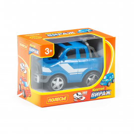"Крутой Вираж", автомобиль гоночный №4 инерционный (синий) Арт. 78940