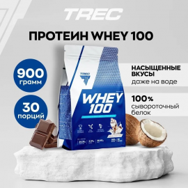 Протеин сывороточный Trec Nutrition Whey 100 900 г Шоколад-кокос
