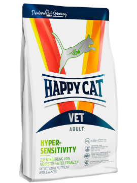 Ветеринарный сухой корм для кошек Happy Cat Vet Hypersensitivity с перепелом, 1 кг