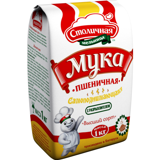 Мука пшеничная «Столичная Мельница» высший сорт, 1 кг