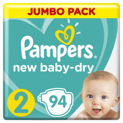 Под­гуз­ни­ки дет­ские «Pampers» New Baby-Dry, размер 2, 4-8 кг, 94 шт