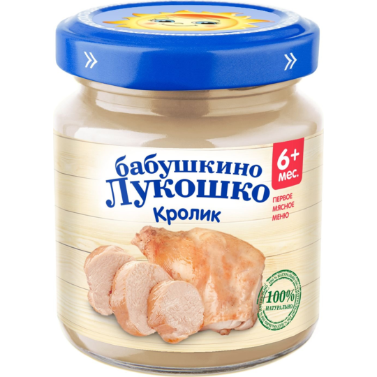 Пюре мясное «Бабушкино Лукошко» кролик, 100 г