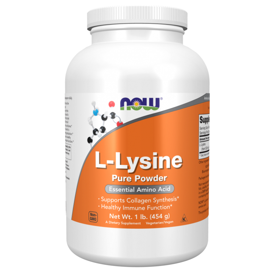 Лизин Now Foods L-Lysine Powder, 454 гр.