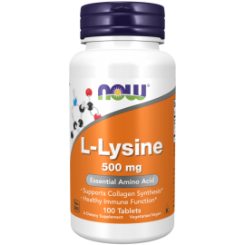 Лизин Now Foods L-Lysine, 500 мг, 100 табл.