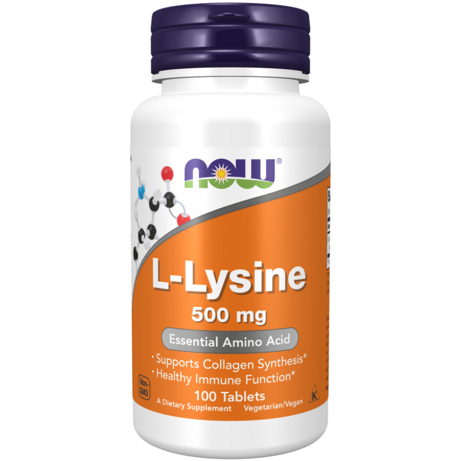 Лизин Now Foods L-Lysine, 500 мг, 100 табл.