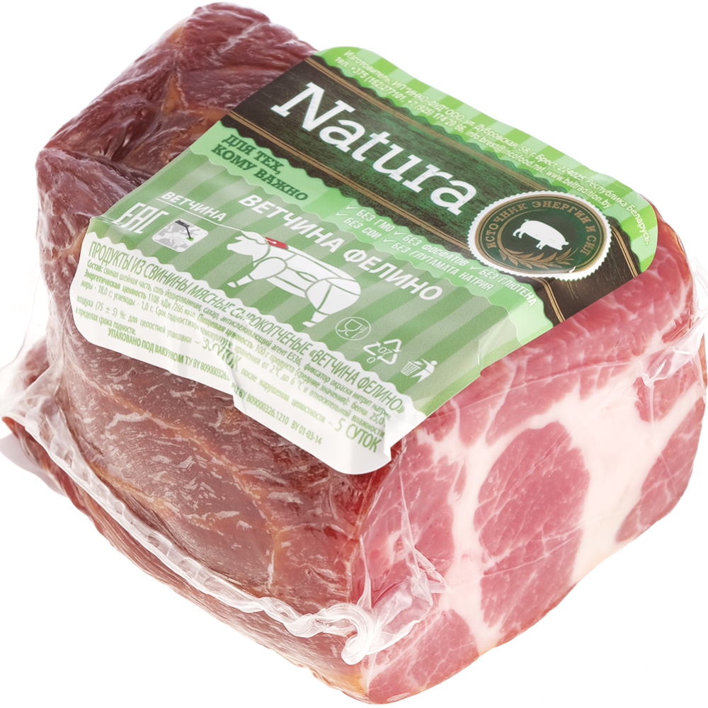 Про­дук­ты из сви­ни­ны мясные сы­ро­коп­че­ные «Вет­чи­на Фе­ли­но» 1 кг