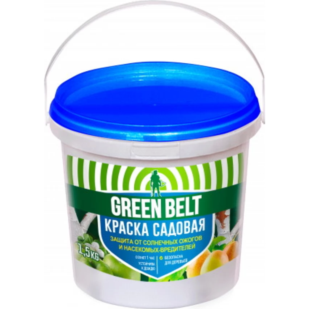 Краска для деревьев «Green Belt» акриловая, садовая, 1.5 кг