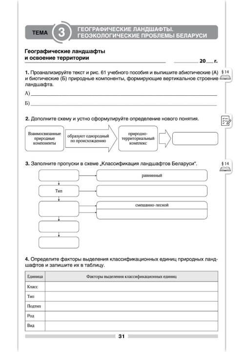 География Беларуси. 9 класс. Рабочая тетрадь 2021