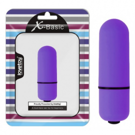 Фиолетовая вибропуля X-Basic Bullet Mini Lovetoy с 10 режимами вибрации