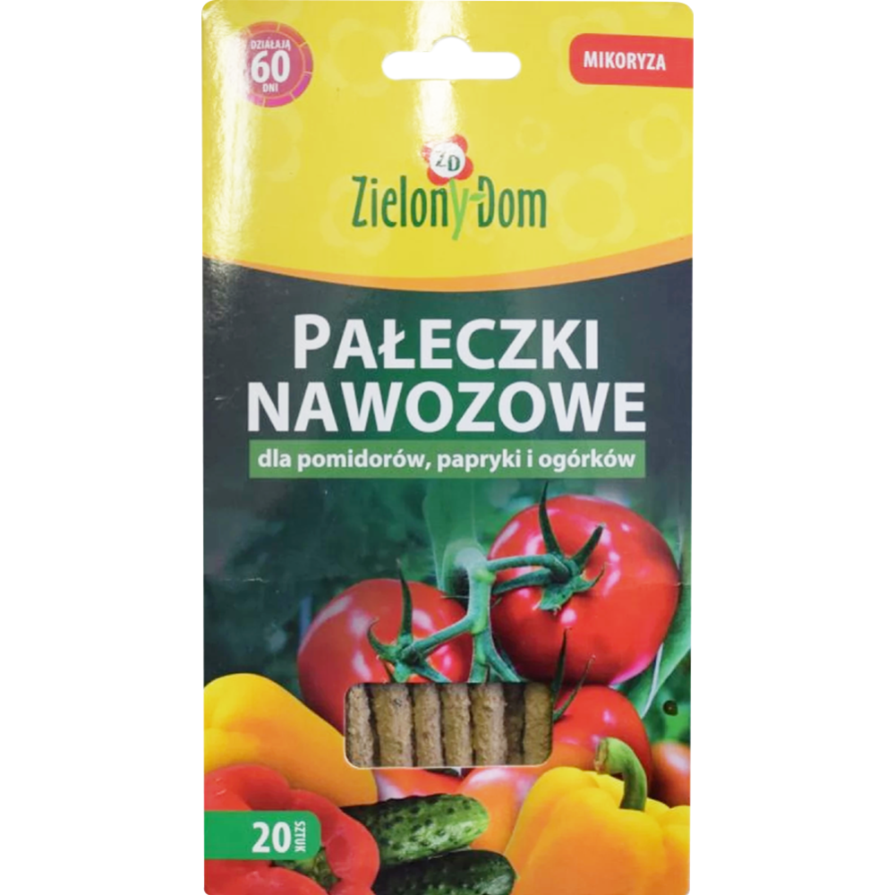 Палочки удобрительные «Zielony Dom» для овощей, с мицелием микоризы, 20 шт