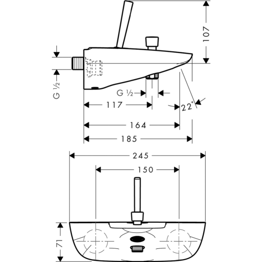 Смеситель «Hansgrohe» PuraVida, 15472400