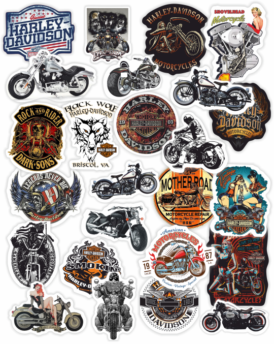 Стикеры мотоциклы байк Harley Davidson