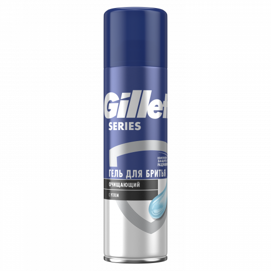 Гель для бритья Gillette Series Очищающий с древесным углем 200 мл