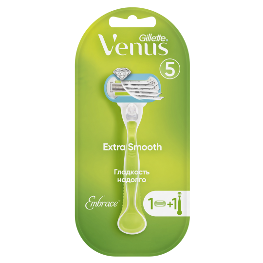 Бритва / станок для бритья женский Gillette Venus Embrace Extra Smooth с 1 кассетой