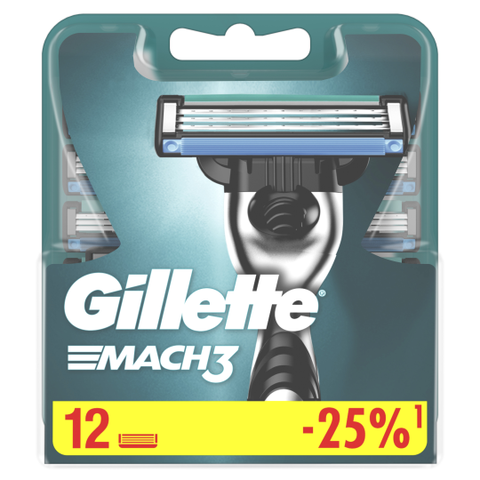 Сменные кассеты / лезвия для бритья мужские Gillette Mach 3 12 шт.