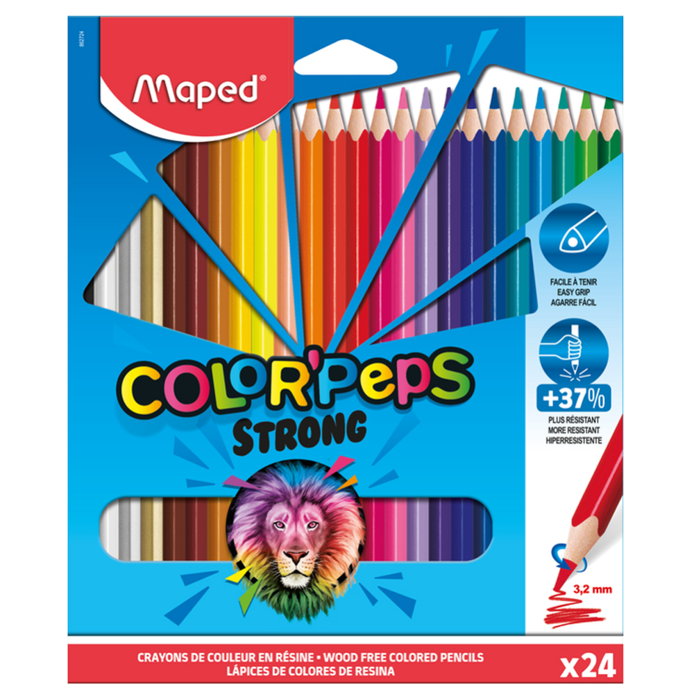 Цветные карандаши «Maped» Color Peps, Strong,  862724, 24 штуки