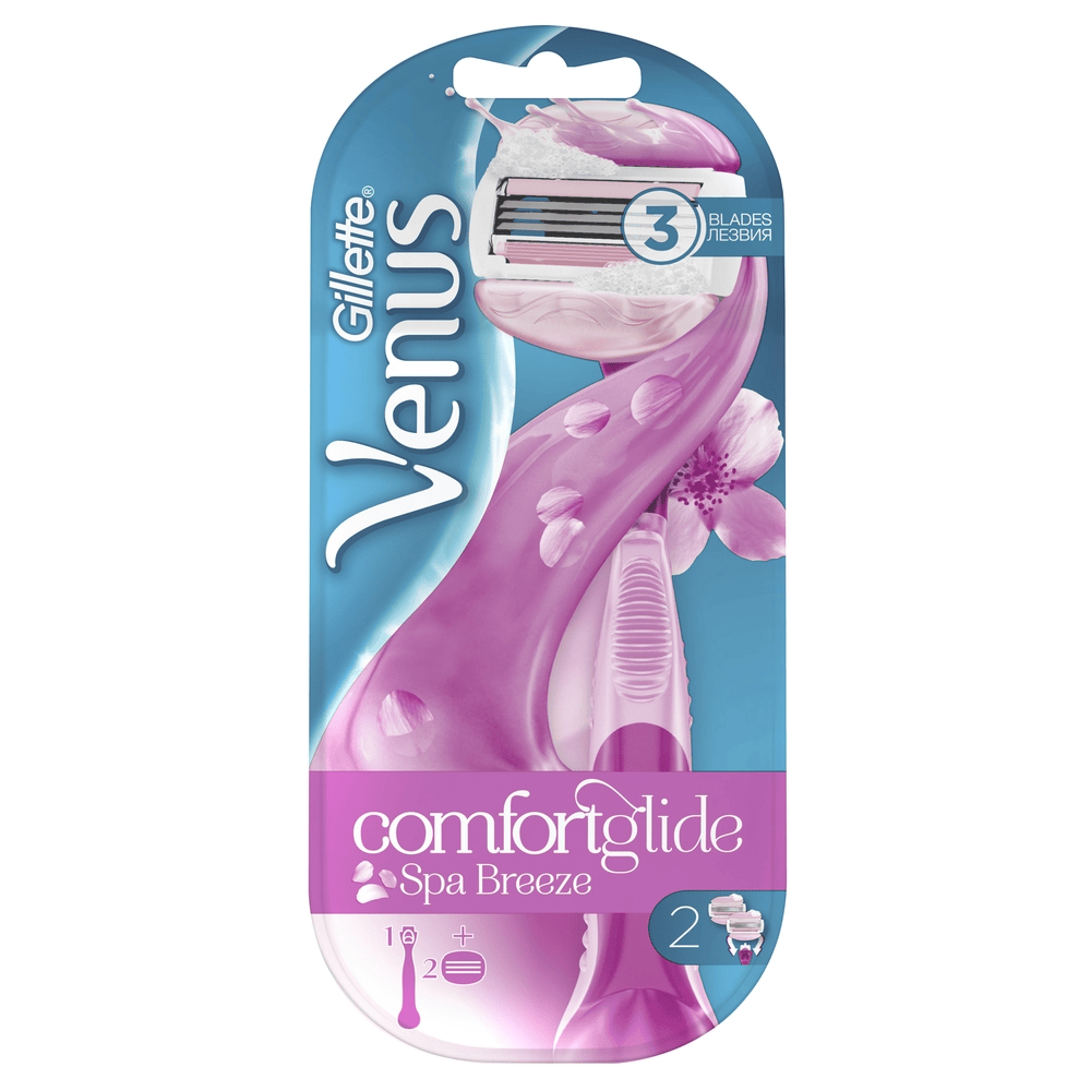 Бритва / станок для бритья женский Gillette Venus Spa Breeze Comfortglide с 2 кассетами