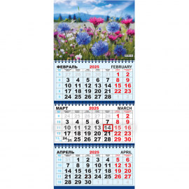 Квартальный календарь на 2025 год "Полевые цветы. Васильки"