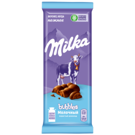 Срочный товар! Шоколад молочный «Milka Bubbles» пористый, 76 г  