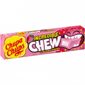 Кон­фе­та же­ва­тель­ная «Chupa Chups» Incredible chew, вкус клуб­ни­ки, 47 г