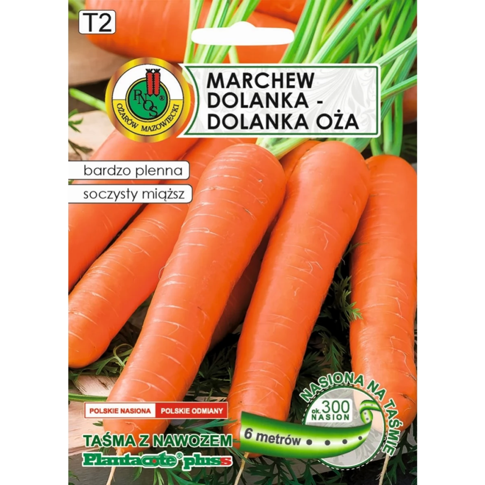 Семена «Pnos» Морковь Долянка, с удобрением, на ленте, 6 м