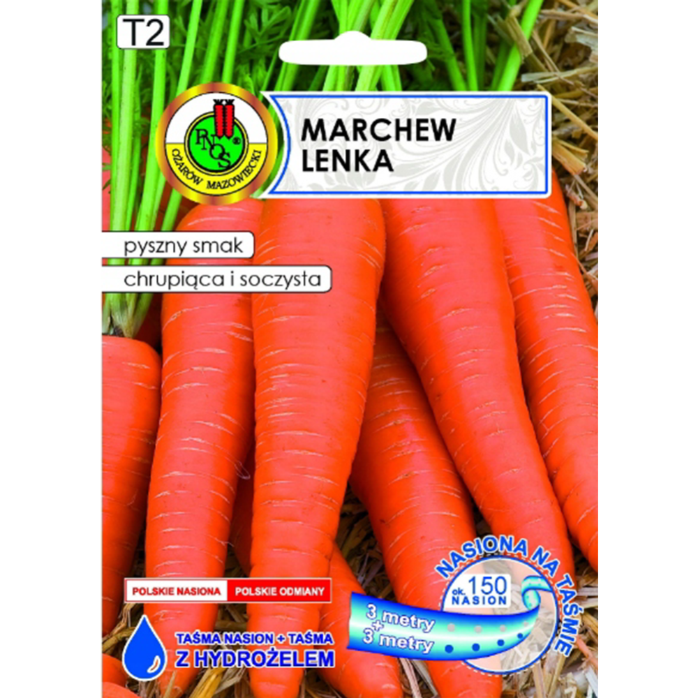 Семена «Pnos» Морковь Ленка, с гидрогелем, на ленте, 6 м