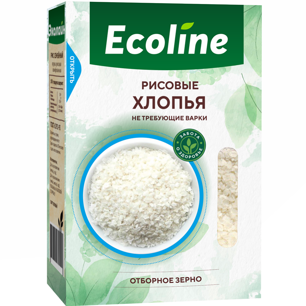 Хлопья рисовые «Ecoline» не требующие варки, 500 г #0
