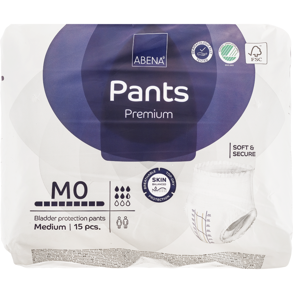 Подгузники-трусики для взрослых «Abena» Pants Premium, M0, 15 шт
