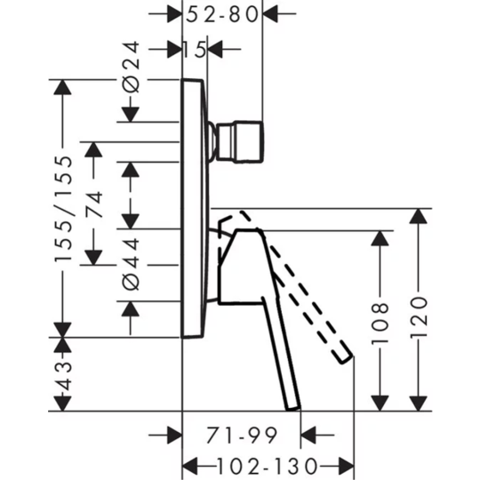 Смеситель «Hansgrohe» Logis Loop, 71264000