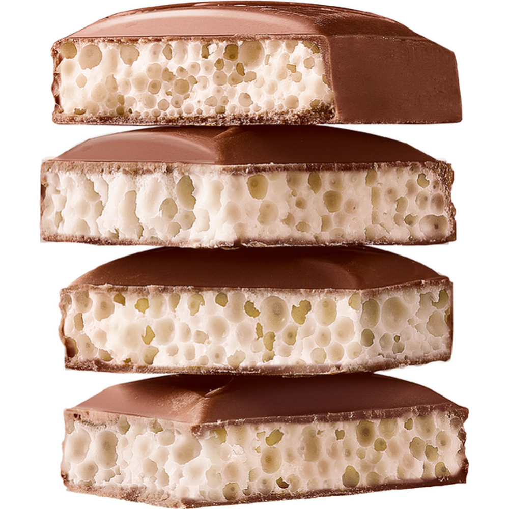 Шоколад пористый «Nestle» Шоколадные пузырьки, молочный и белый, 75 г #3