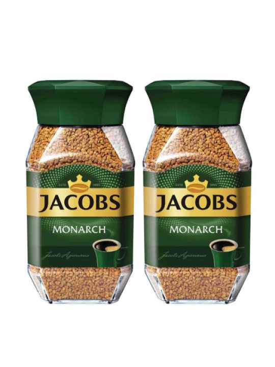 Кофе рас­тво­ри­мый «Jacobs» Monarch, комплект из 2 банок по 190 грамм каждая