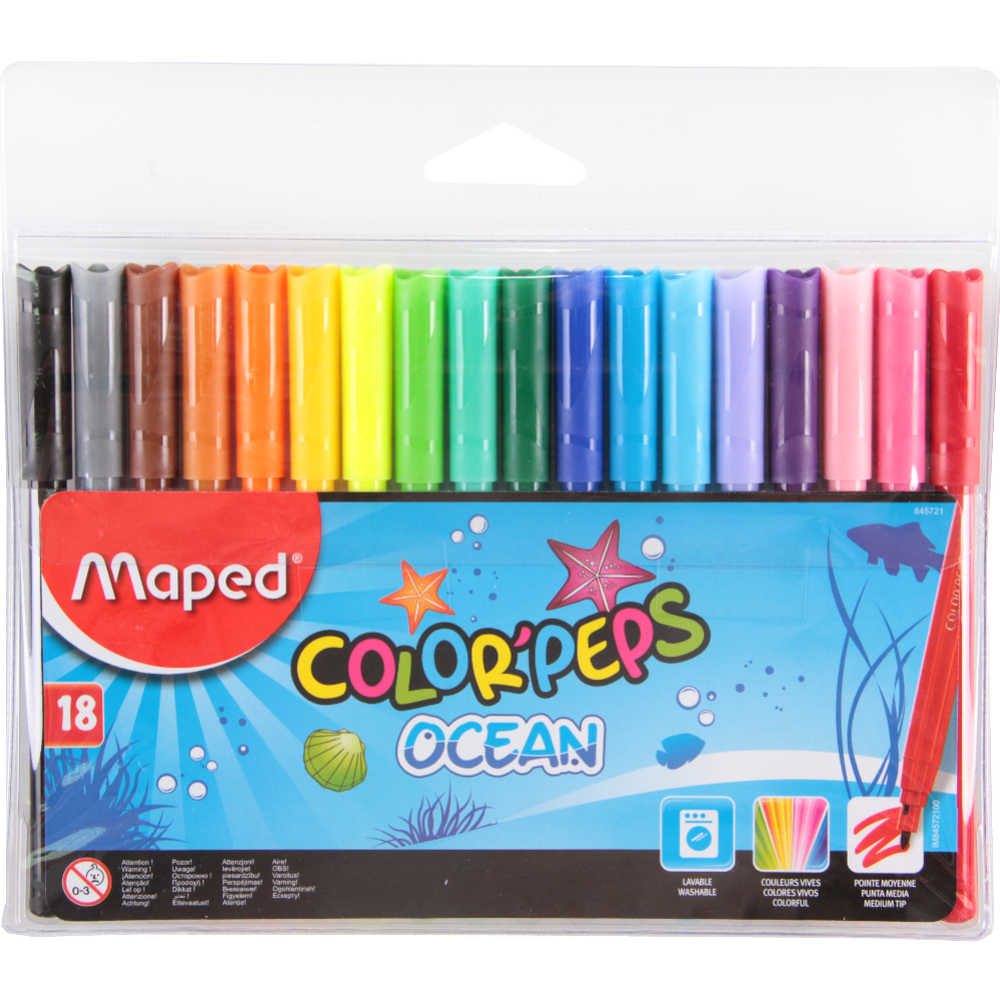 Фломастеры «Maped» Color Peps Ocean, 845721, 18 штук