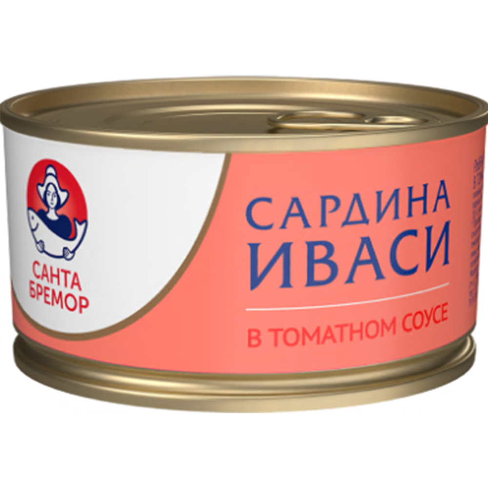 Рыбные консервы «Сардина тихоокеанская» куски в томатном соусе, 230 г #0