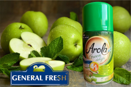 Сменный баллон к освежителю воздуха Arola Green Delight GENERAL FRESH 250 мл