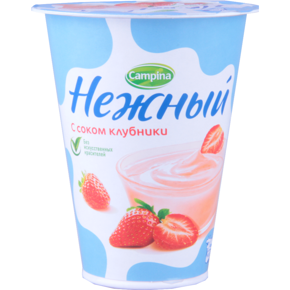 Йо­гурт­ный про­дукт «Неж­ный» c соком клуб­ни­ки, 1.2%, 320 г