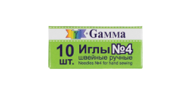 2 упаковки Игл для шитья ручных "Gamma" швейные № 4 (10 шт) NIR-04