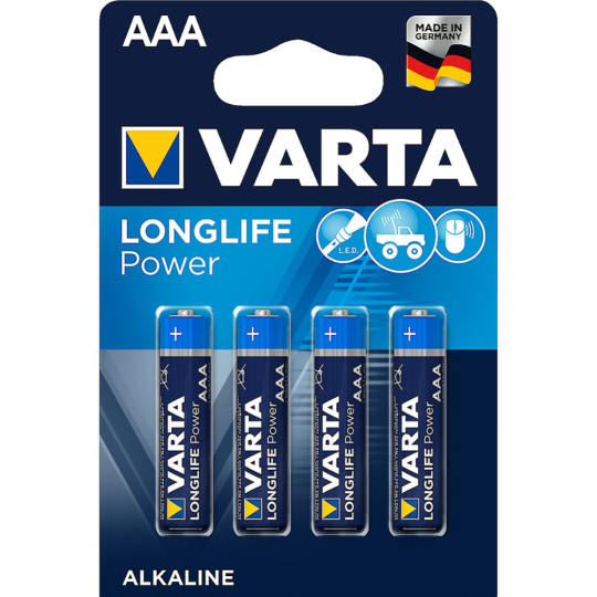 Элемент питания алкалиновый «Varta» ААА, 1.5V, 4 шт