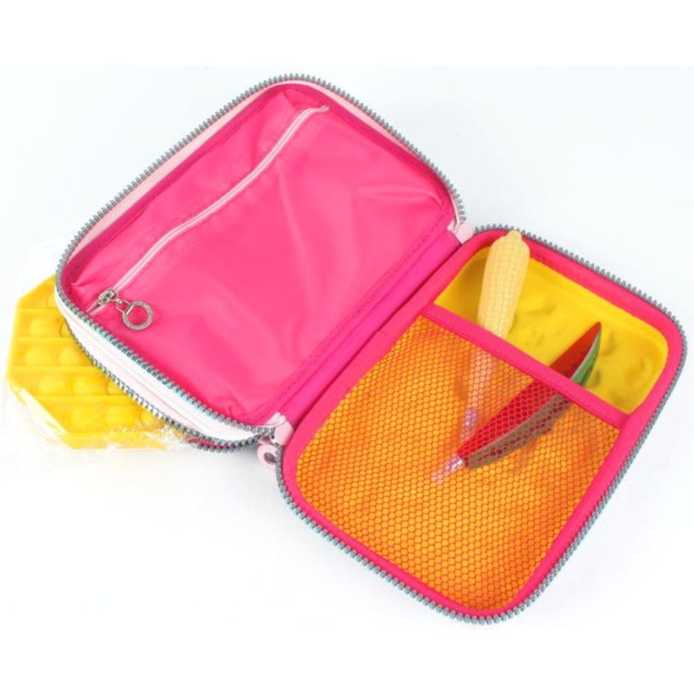 Пенал «Darvish» Flamingo, розовый + 2 сувенирные ручки + POP IT, DV-LCH802-21