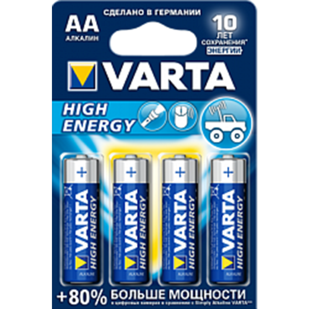 Картинка товара Элемент питания «VARTA» LongLife Power, AA, алкалиновый, 4 шт