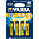 Элемент питания «VARTA» Longlife, AAA, алкалиновый, 4 шт