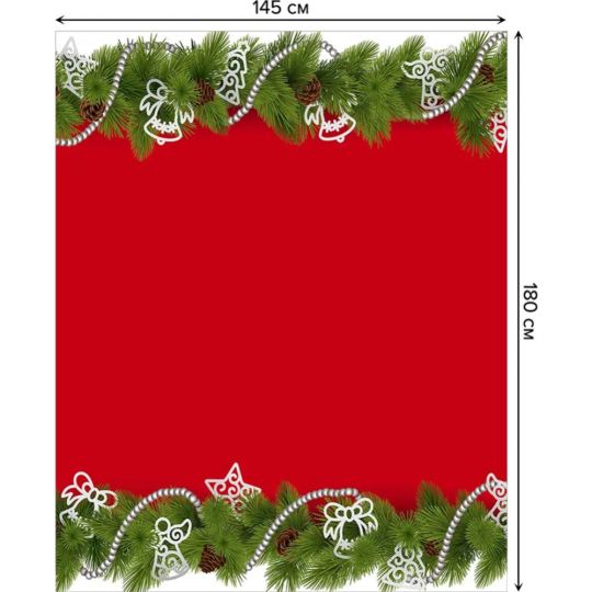 Скатерть «JoyArty» Елочная гирлянда, tcox_37033, 120x145 см